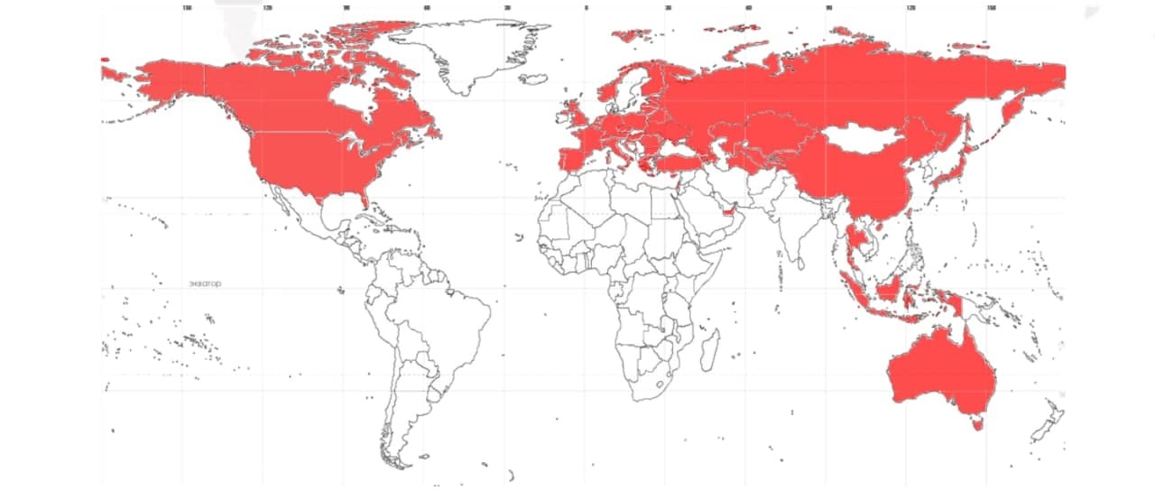 Ученики работают по всему миру Карта онлайн-школы БИОпсихосоматика